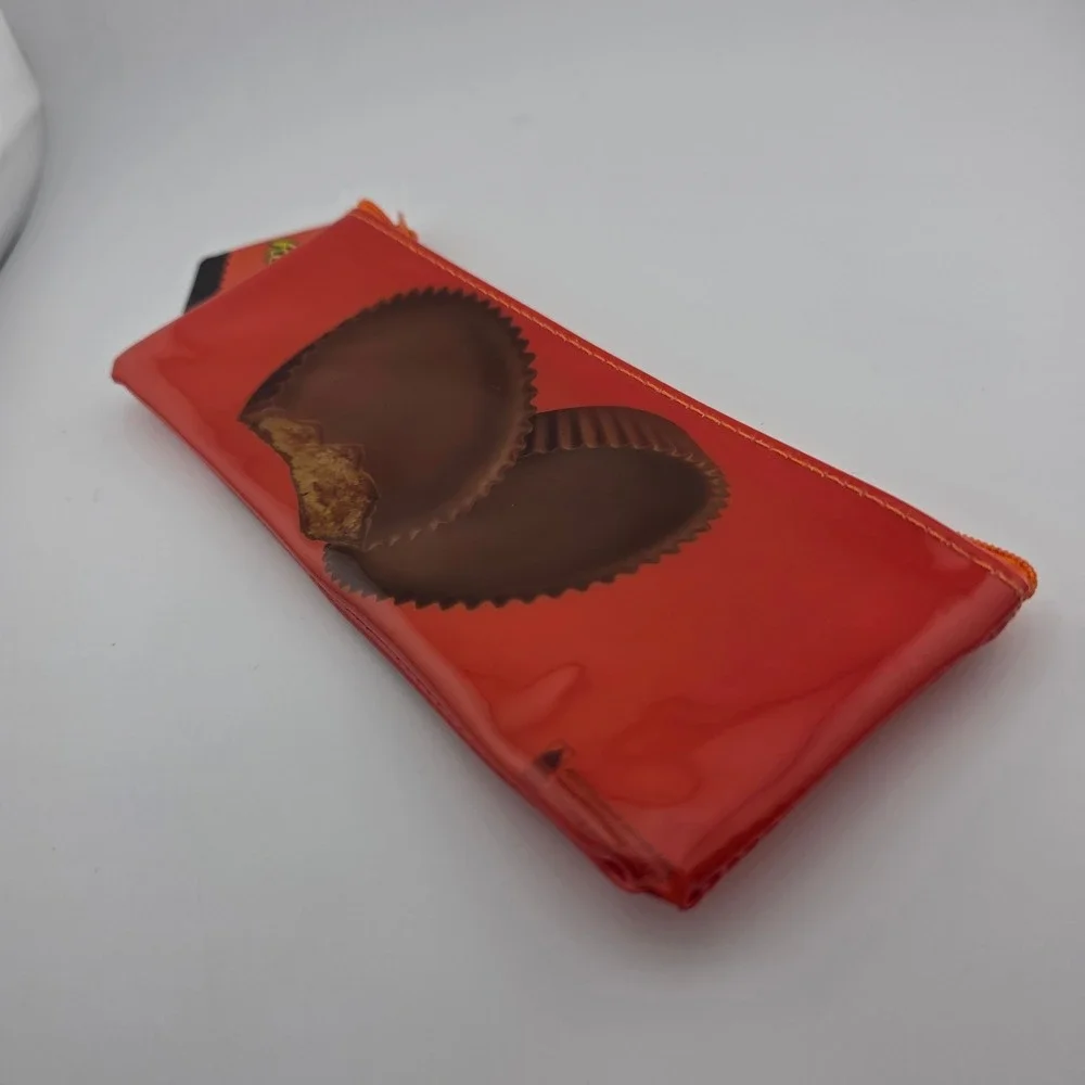Reeses Peanut‎ Butter Cups Pencil Case Pouch Bag Orange Chocolate Candy New